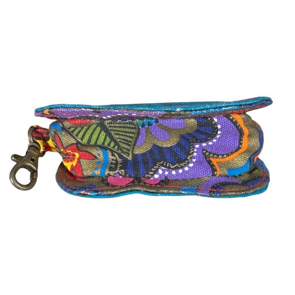Laurel Burch Coin Purse Zipper Key Chain Bag Charm - Picture 4 of 5